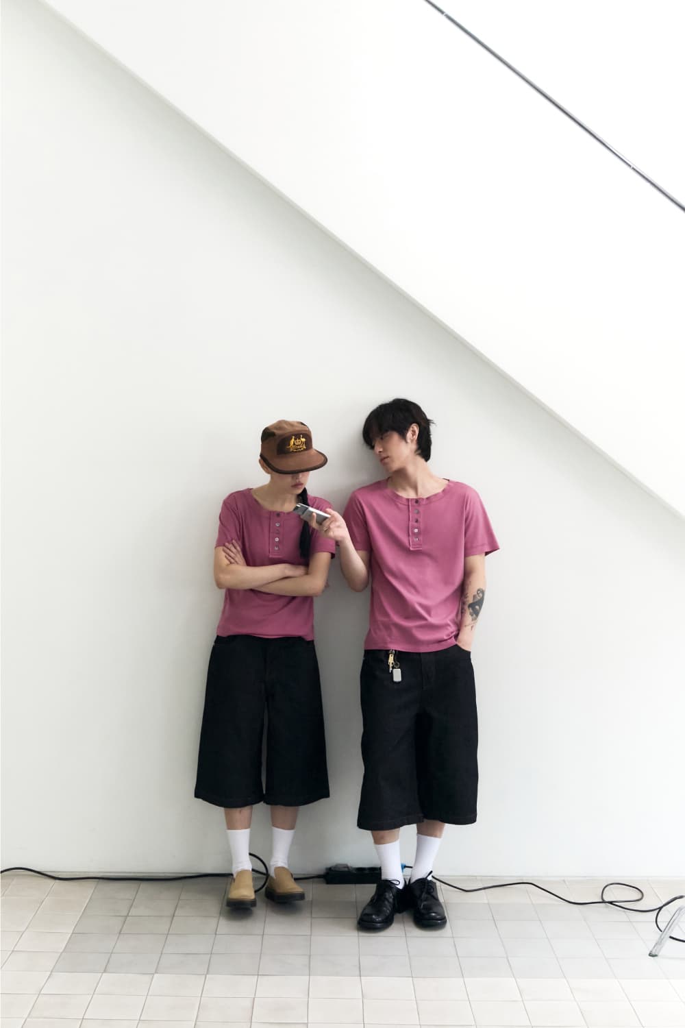 5 Button Henry Neck (Mauve Pink) — vue 12