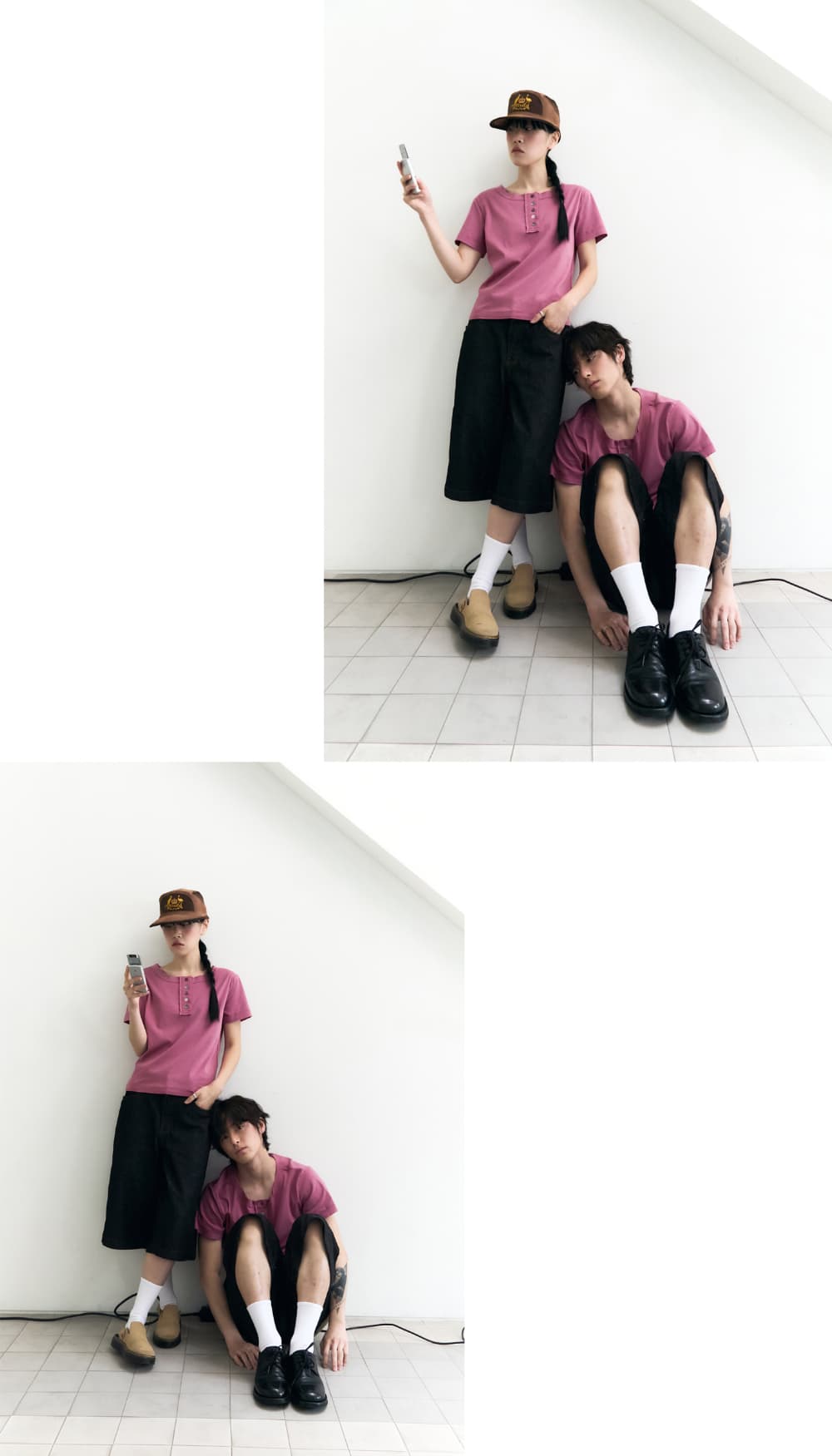 5 Button Henry Neck (Mauve Pink) — vue 13