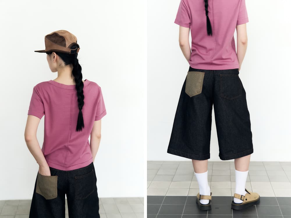 5 Button Henry Neck (Mauve Pink) — vue 14