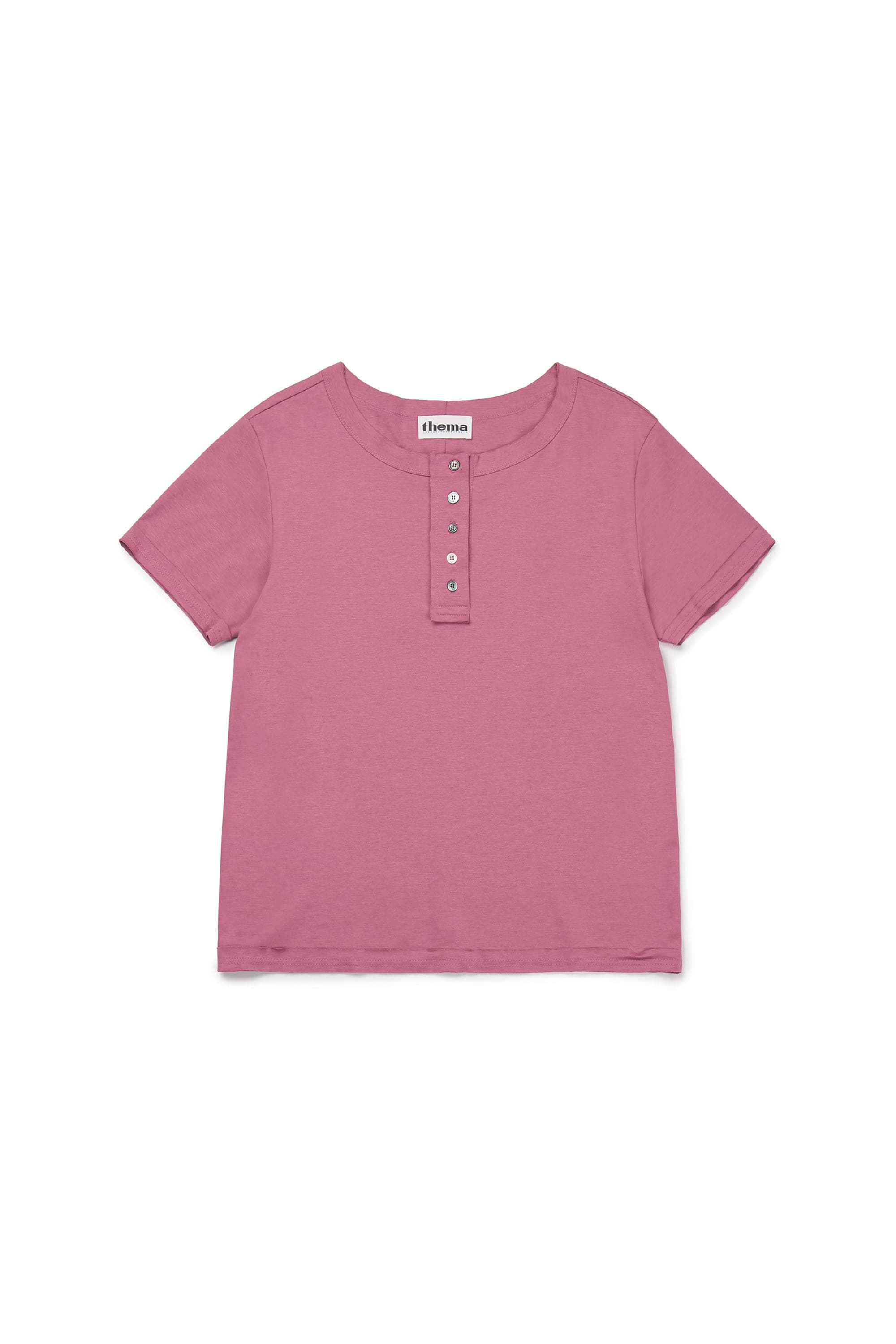 5 Button Henry Neck (Mauve Pink) — vue 3