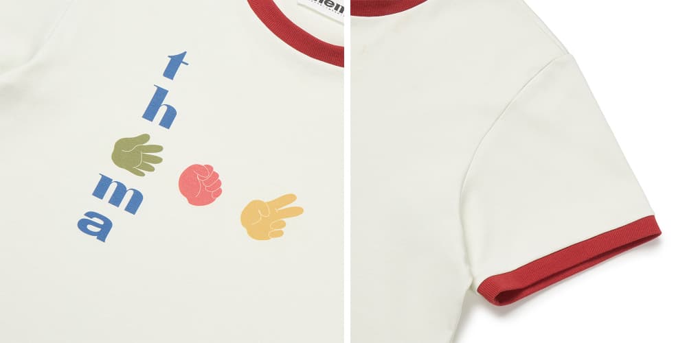Playful Ringer Tee P.R.S (Lime) — vue 15