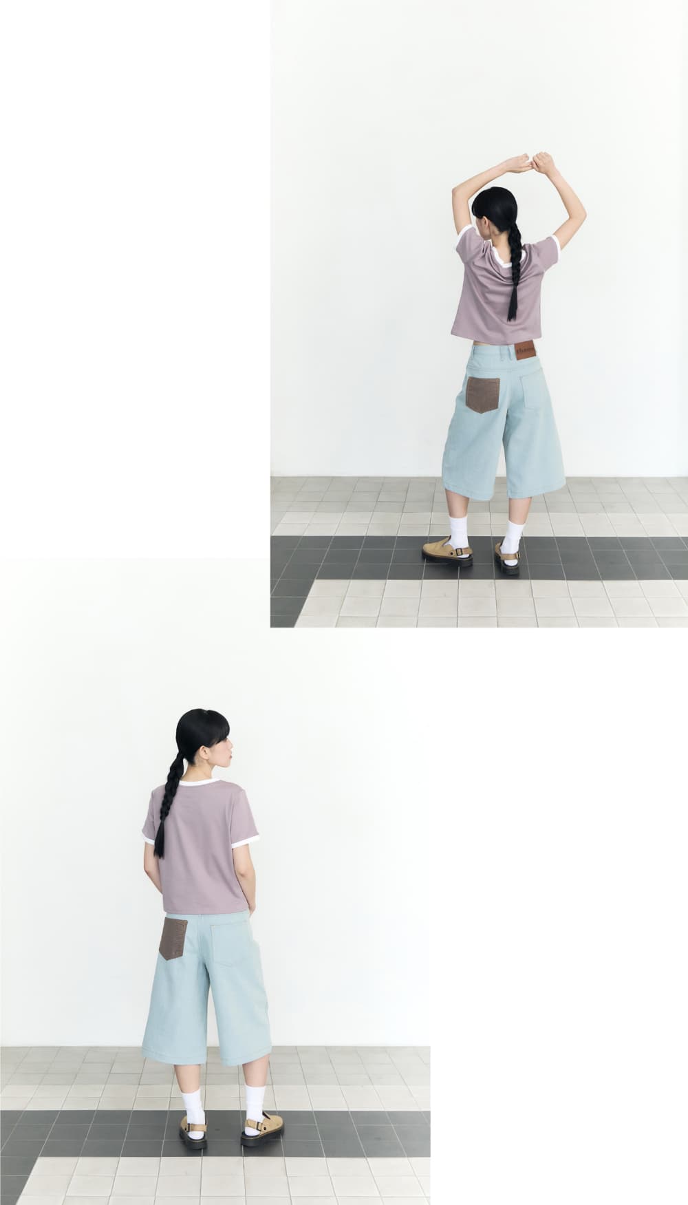 Playful Ringer Tee P.R.S (Lilac) — vue 9