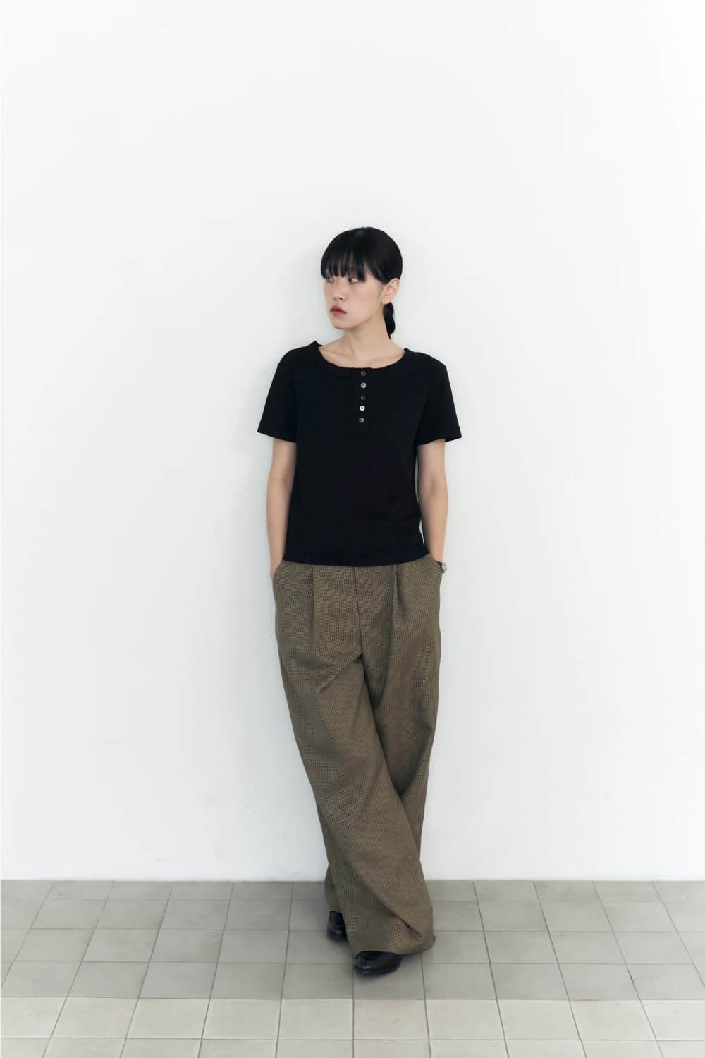 Antique Check Trousers (Navy Camel) — vue 11