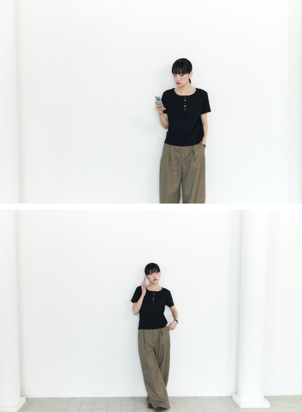 Antique Check Trousers (Navy Camel) — vue 13