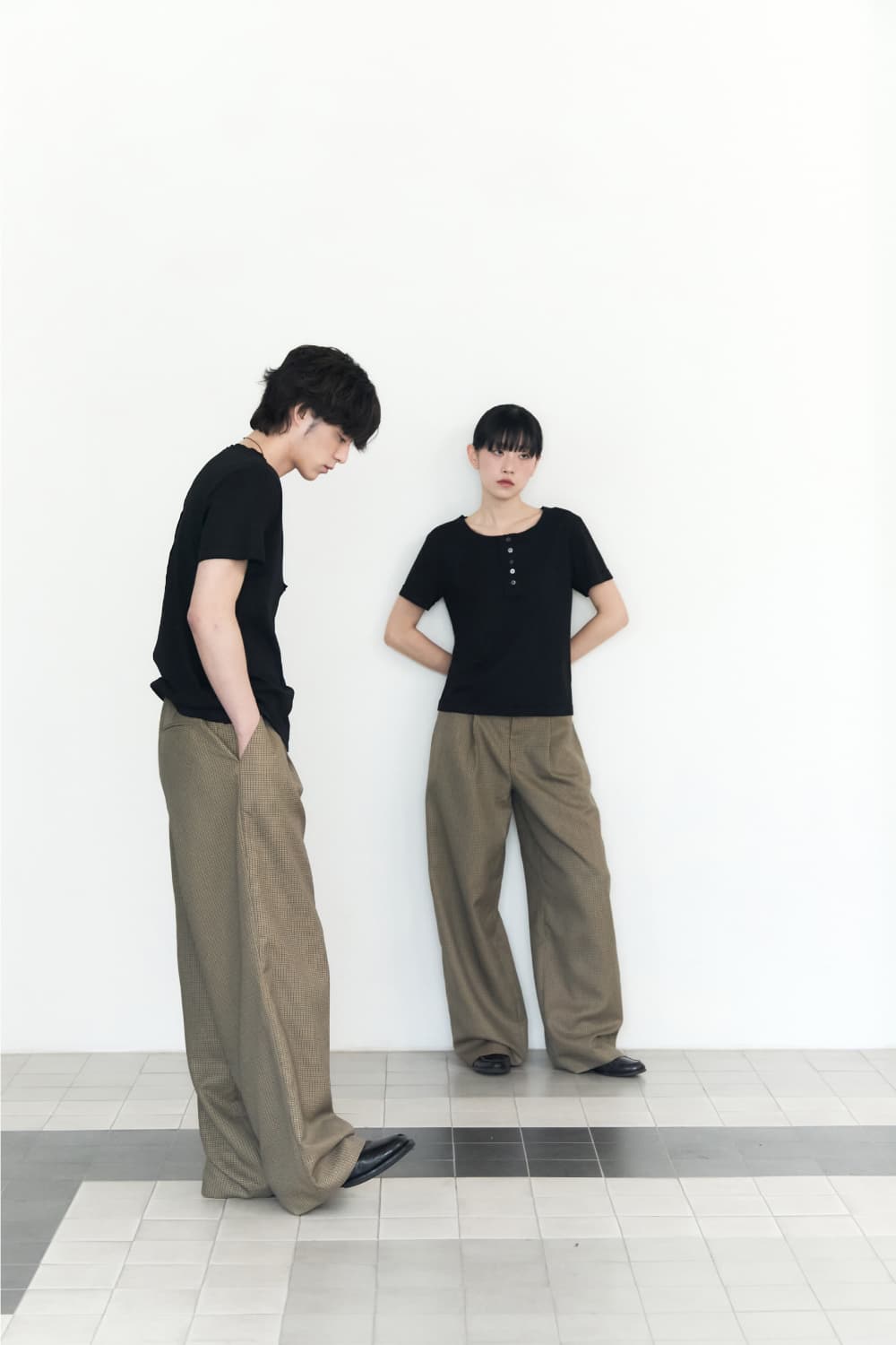Antique Check Trousers (Navy Camel) — vue 14