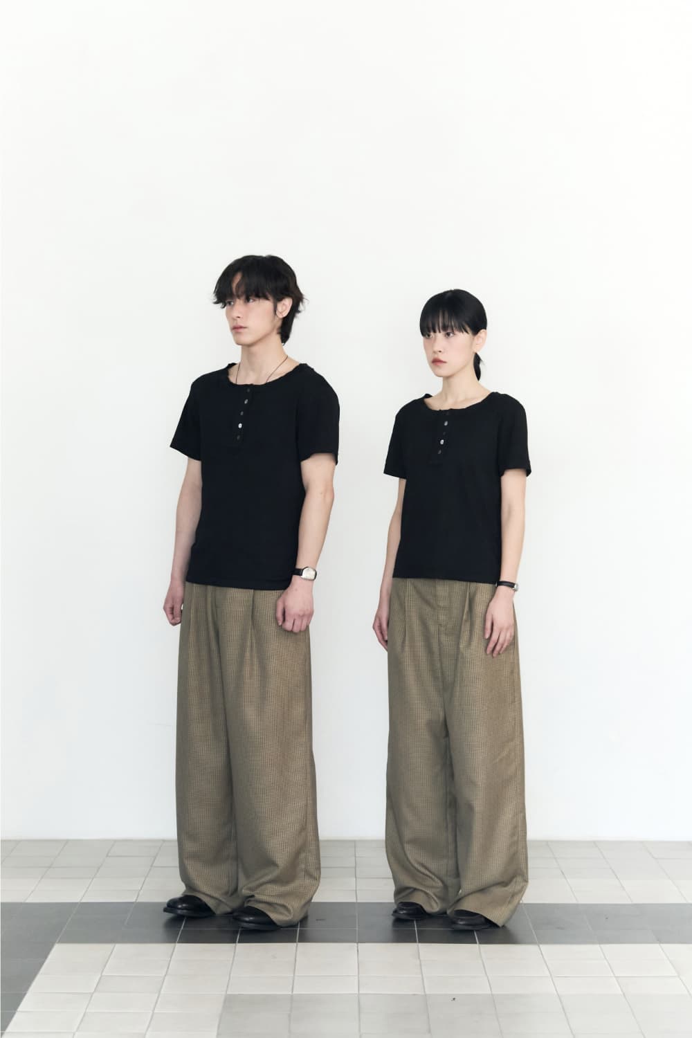 Antique Check Trousers (Navy Camel) — vue 5