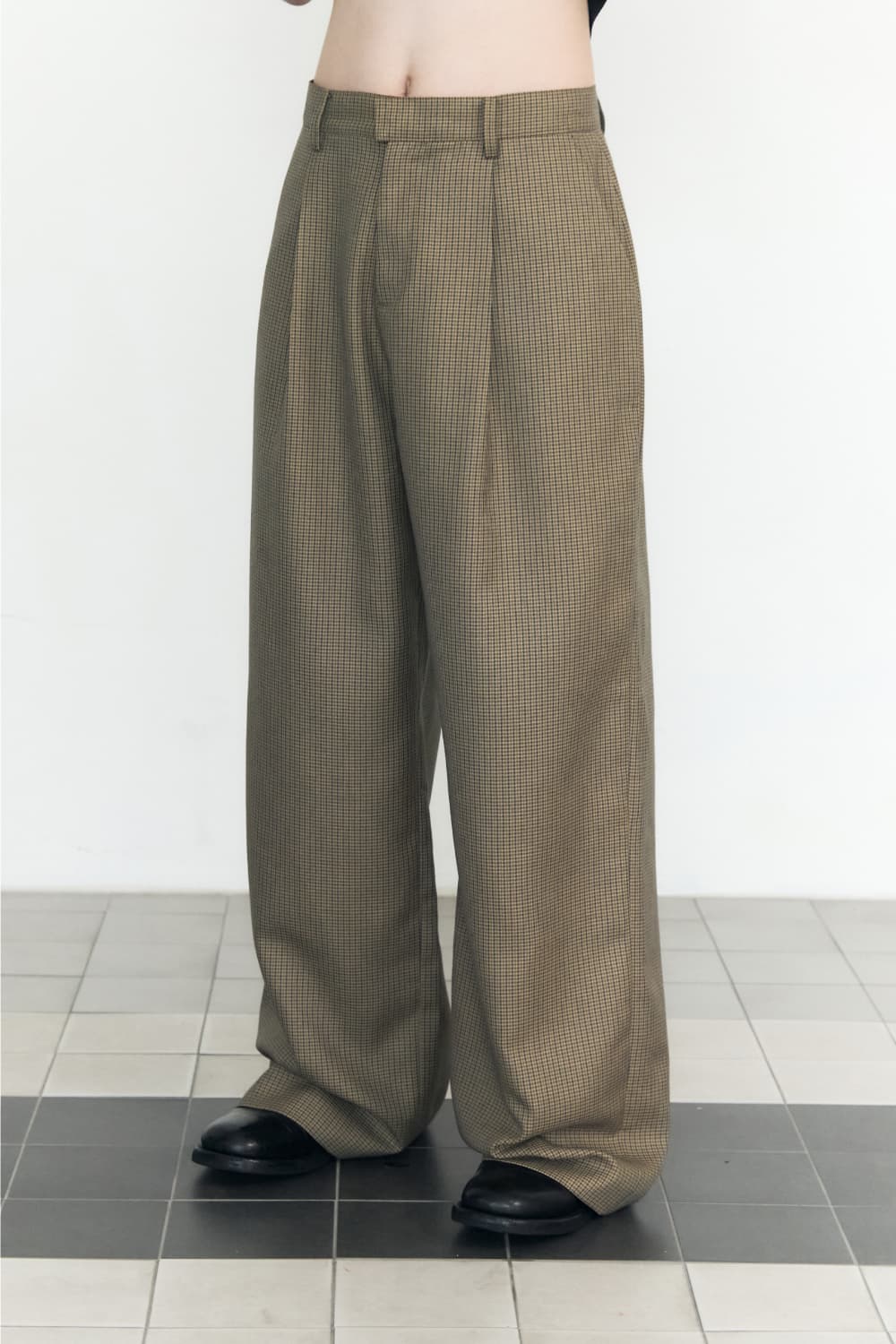 Antique Check Trousers (Navy Camel) — vue 6