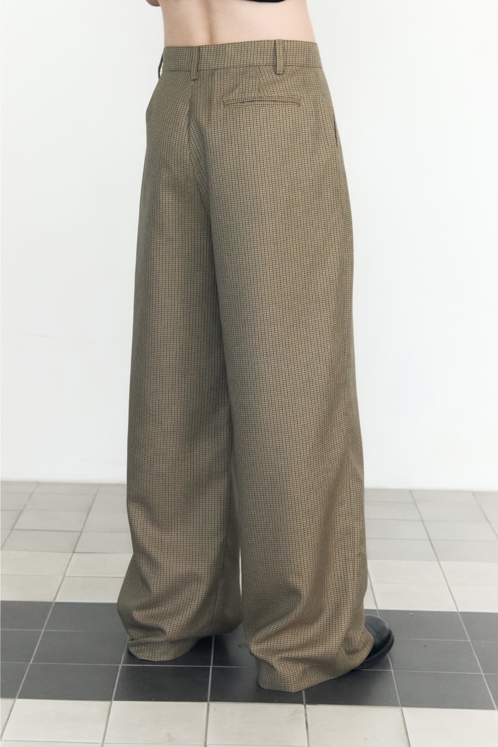 Antique Check Trousers (Navy Camel) — vue 7