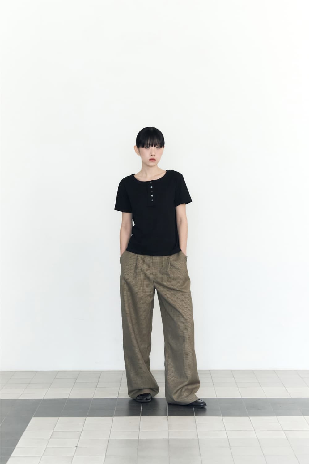 Antique Check Trousers (Navy Camel) — vue 10