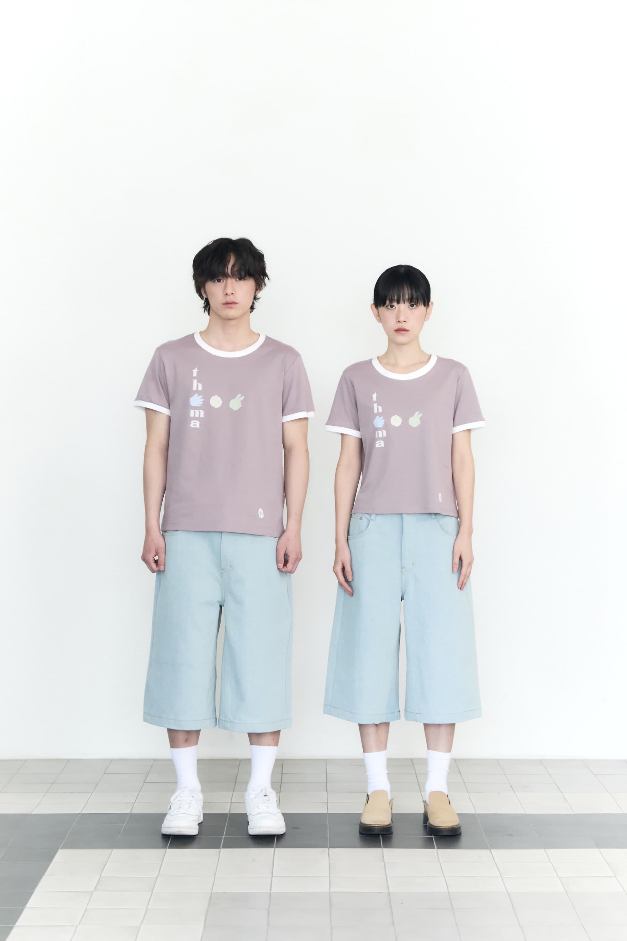 Check Pocket Straight Capri Pants (Light Blue) — vue 2