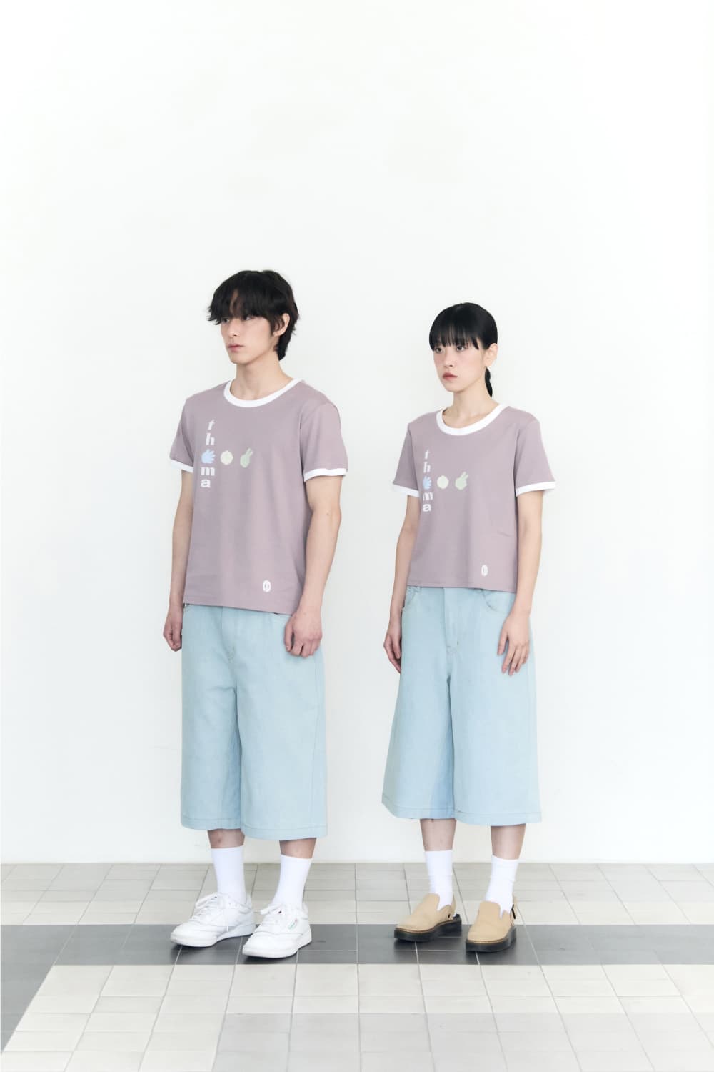 Check Pocket Straight Capri Pants (Light Blue) — vue 5