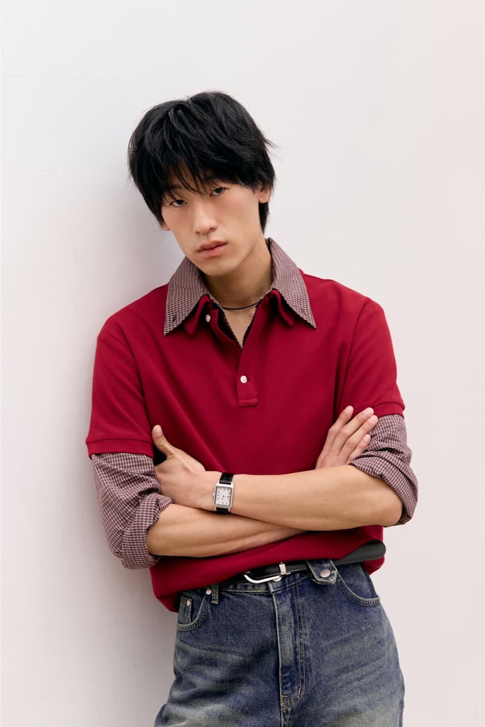 80s Layered Polo Shirts (Red) — vue 11