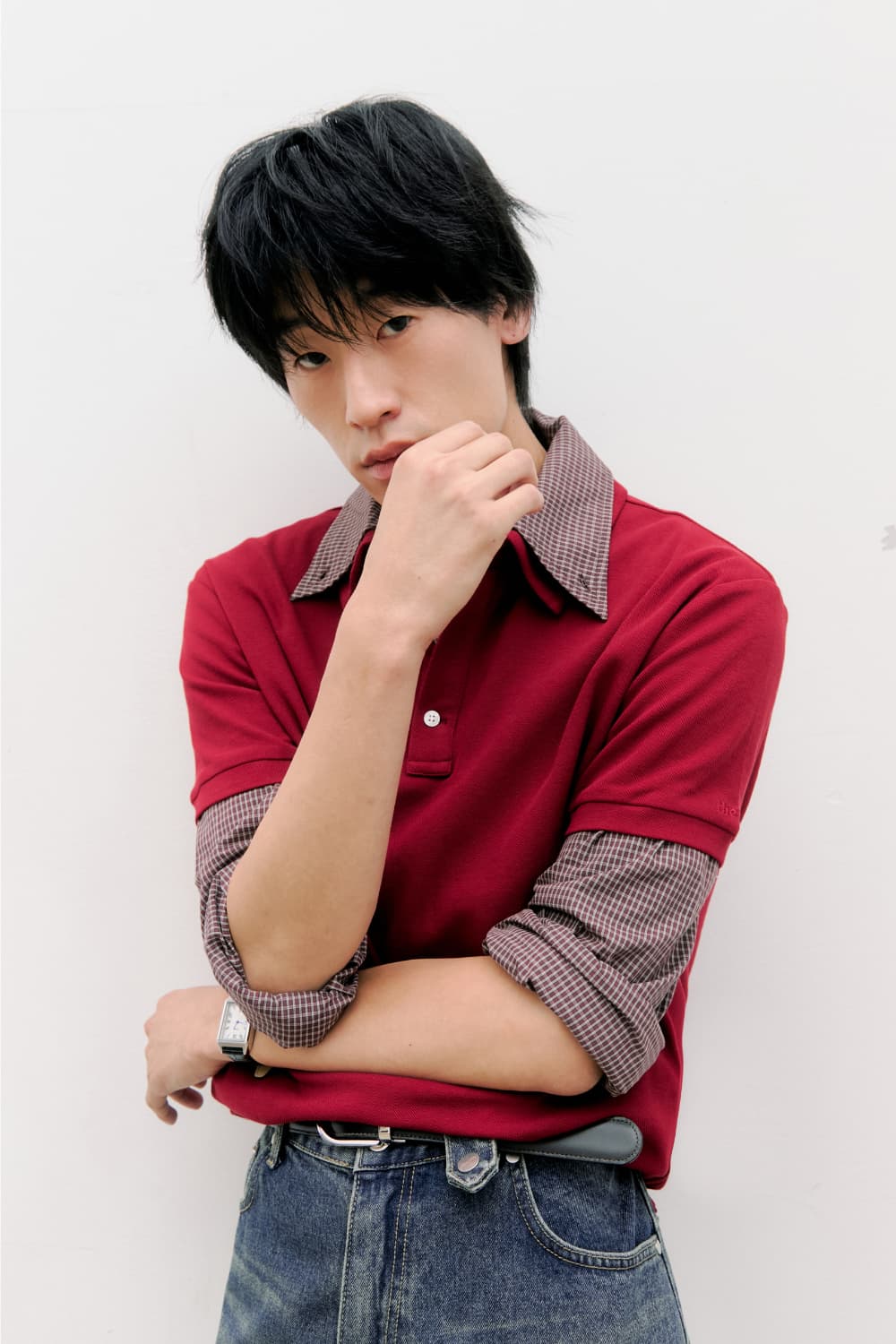 80s Layered Polo Shirts (Red) — vue 12