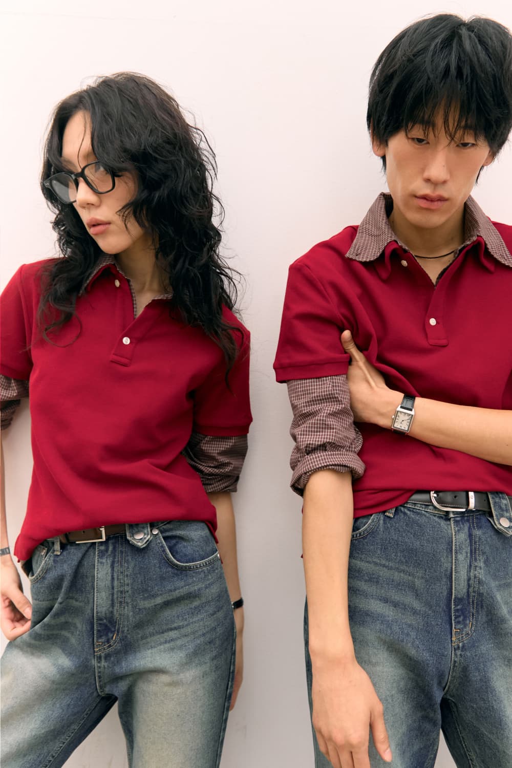 80s Layered Polo Shirts (Red) — vue 19