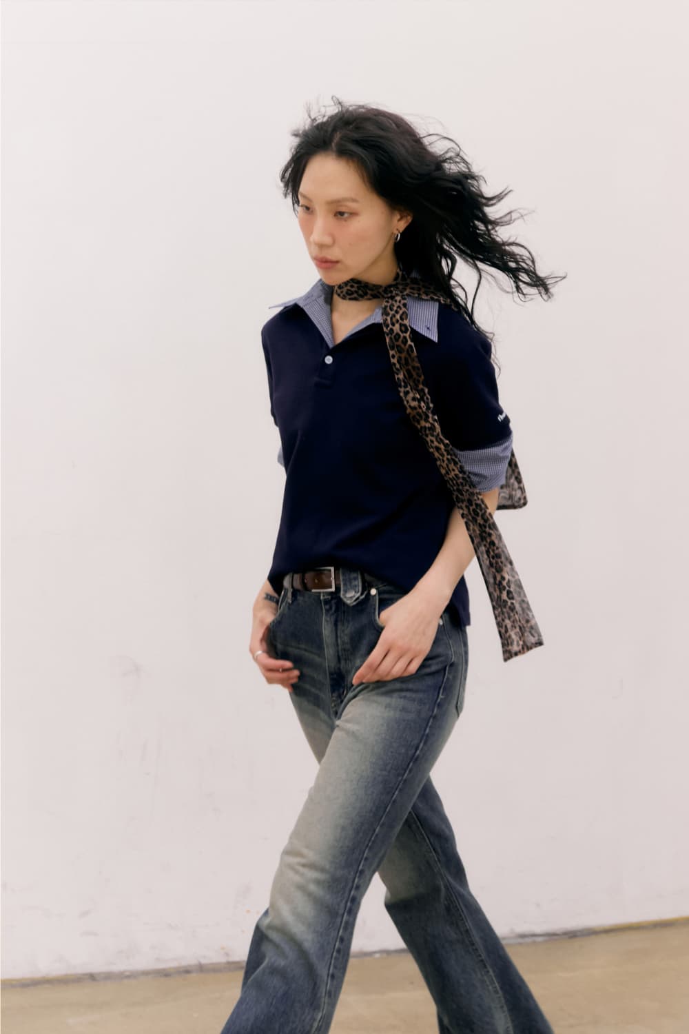 80s Layered Polo Shirts (Navy) — vue 12