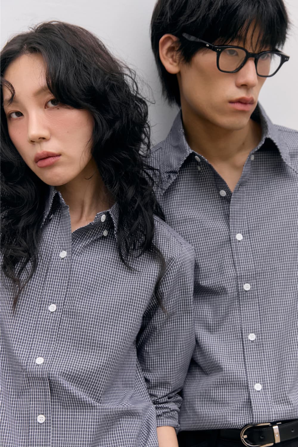 Roll-Up Check Shirts (Black) — vue 16