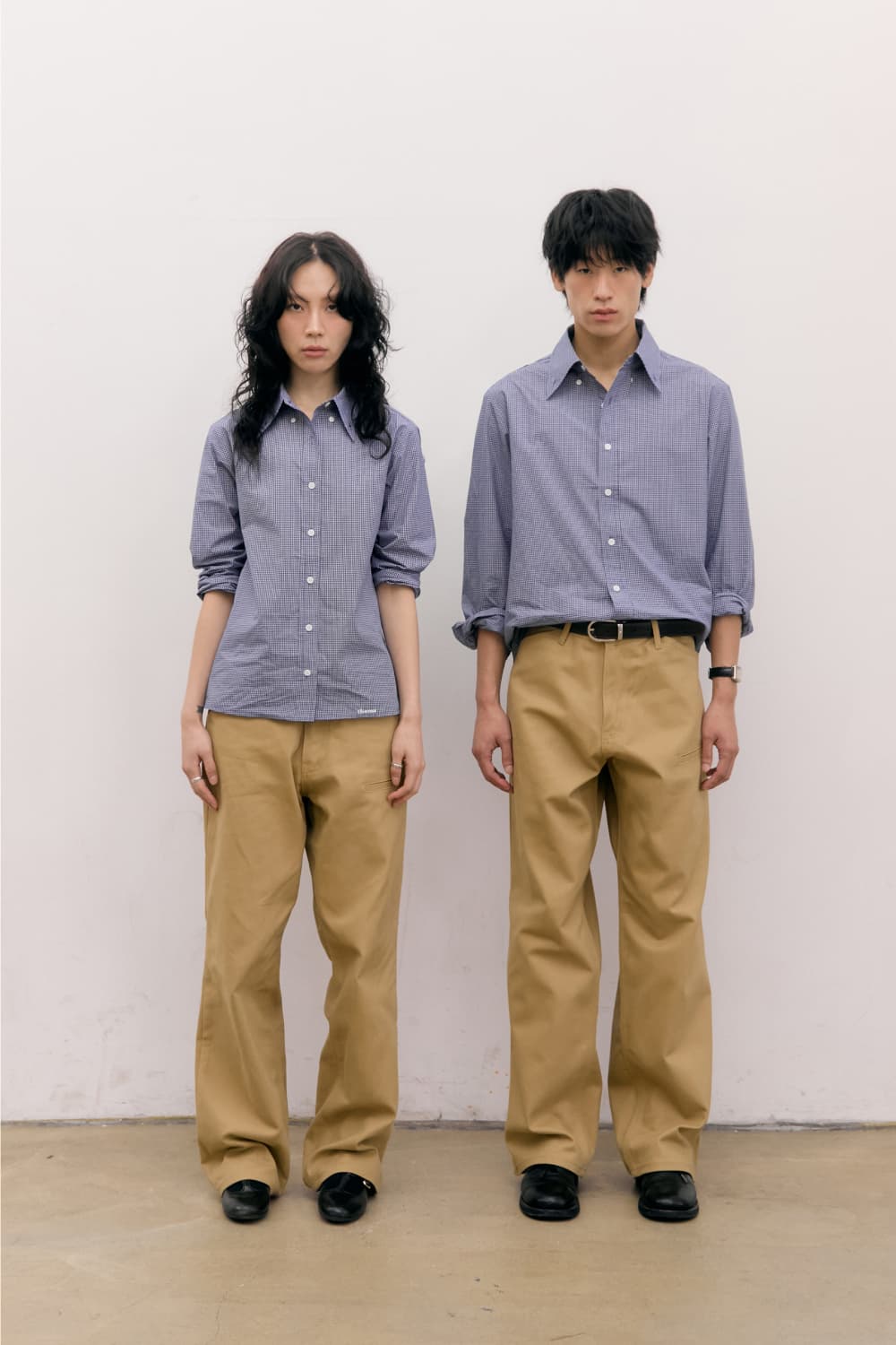 Roll-Up Check Shirts (Navy) — vue 21