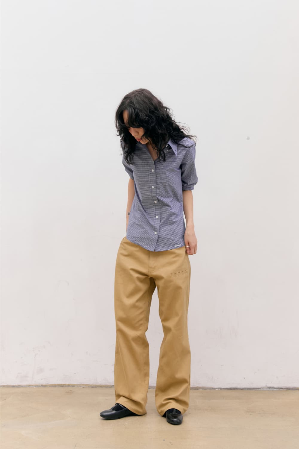 Roll-Up Check Shirts (Navy) — vue 7