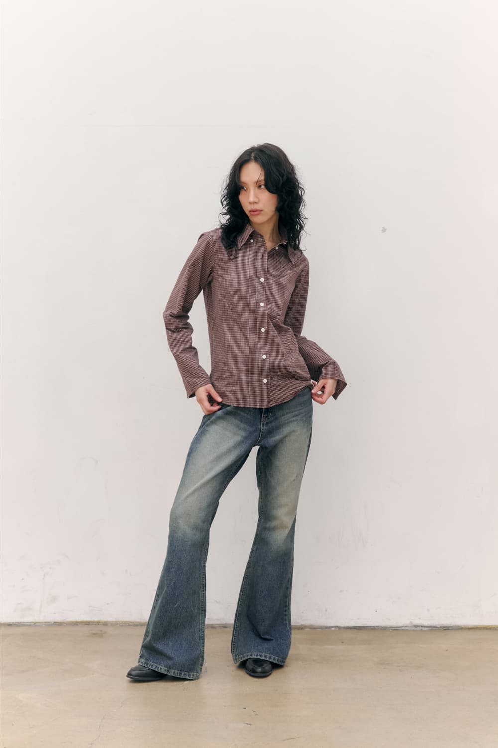 Roll-Up Check Shirts (Red) — vue 16