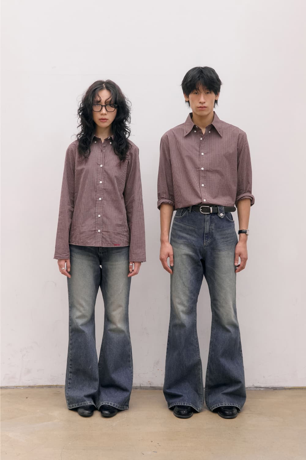 Roll-Up Check Shirts (Red) — vue 20