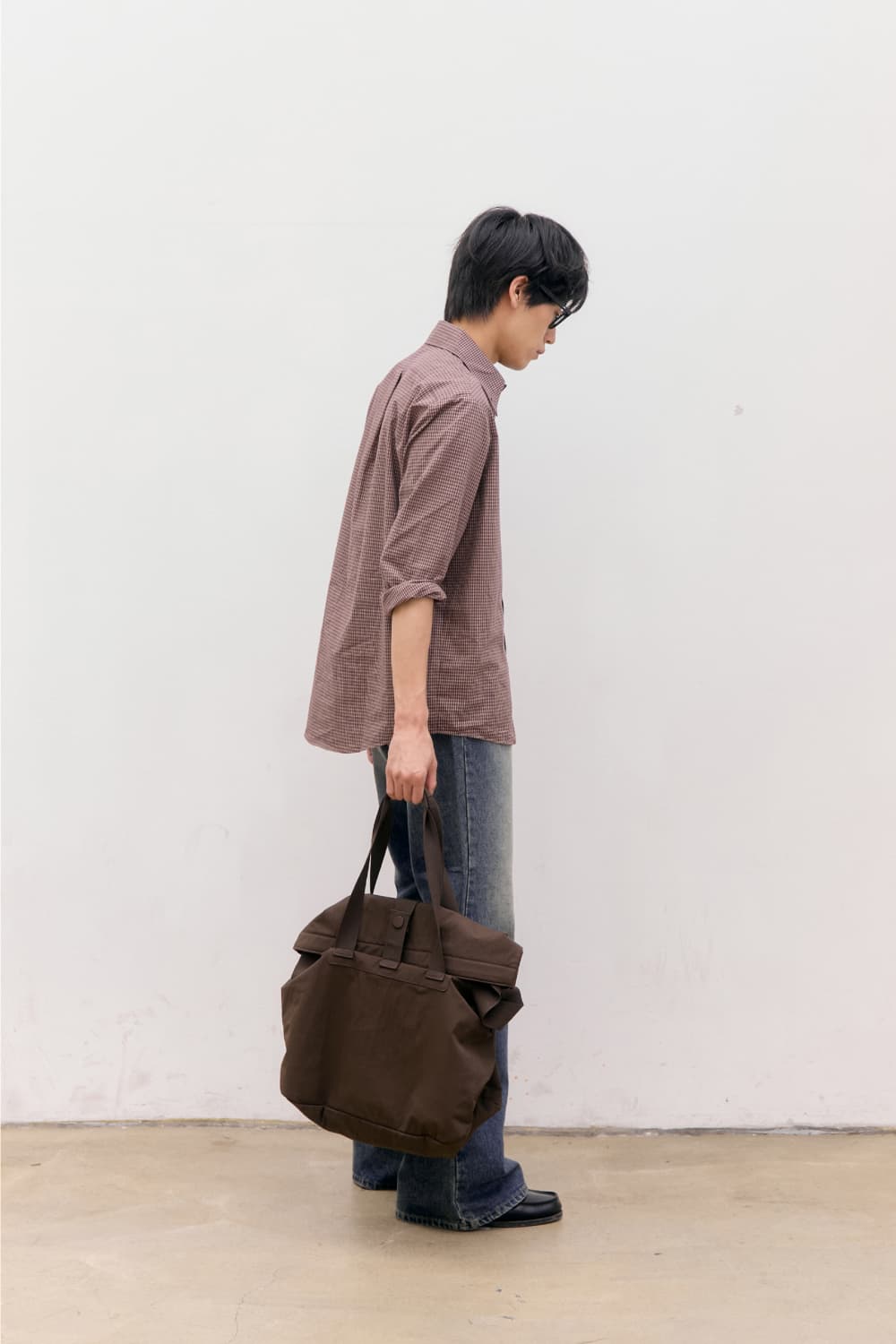 Roll-Up Check Shirts (Red) — vue 9