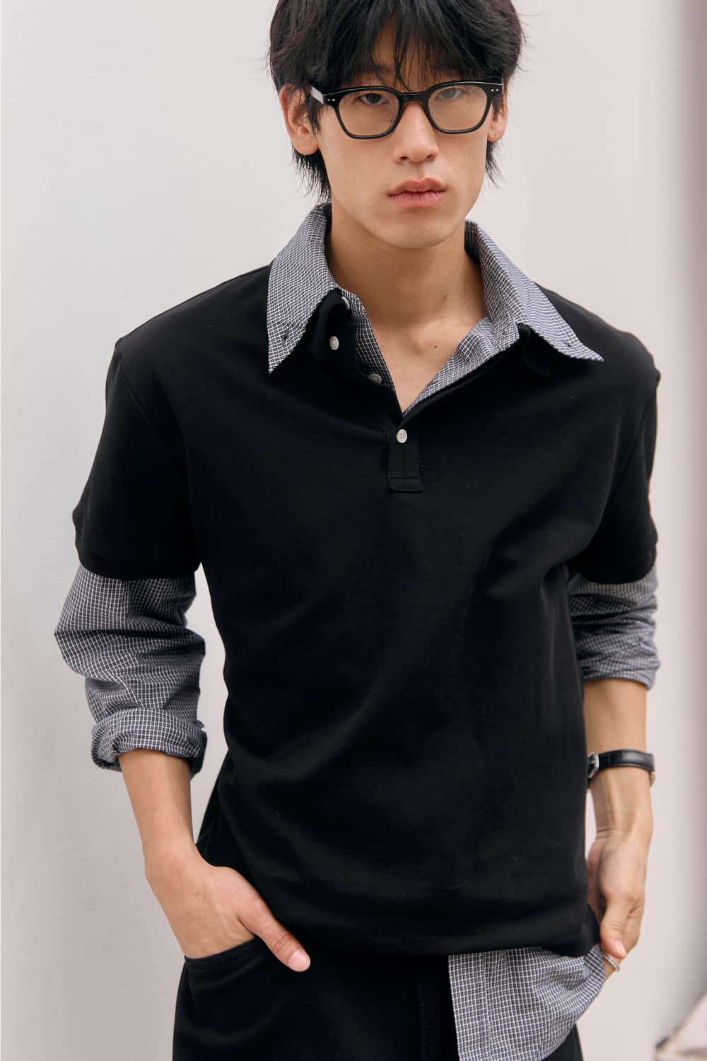 Cotton PK Polo Shirts (Black) — vue 6