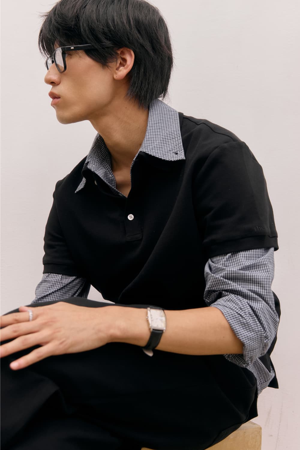 Cotton PK Polo Shirts (Black) — vue 10