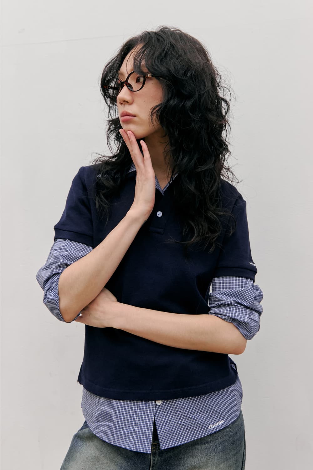 Cotton PK Polo Shirts (Navy) — vue 6