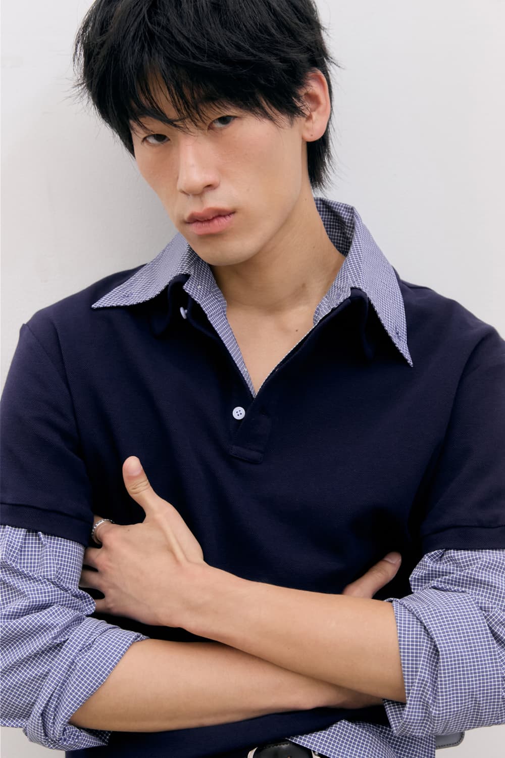 Cotton PK Polo Shirts (Navy) — vue 9