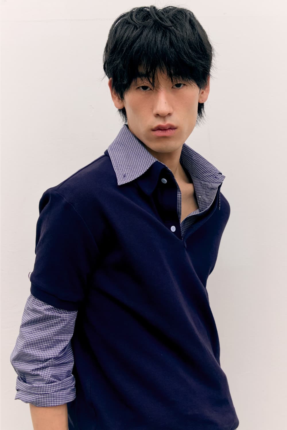 Cotton PK Polo Shirts (Navy) — vue 10