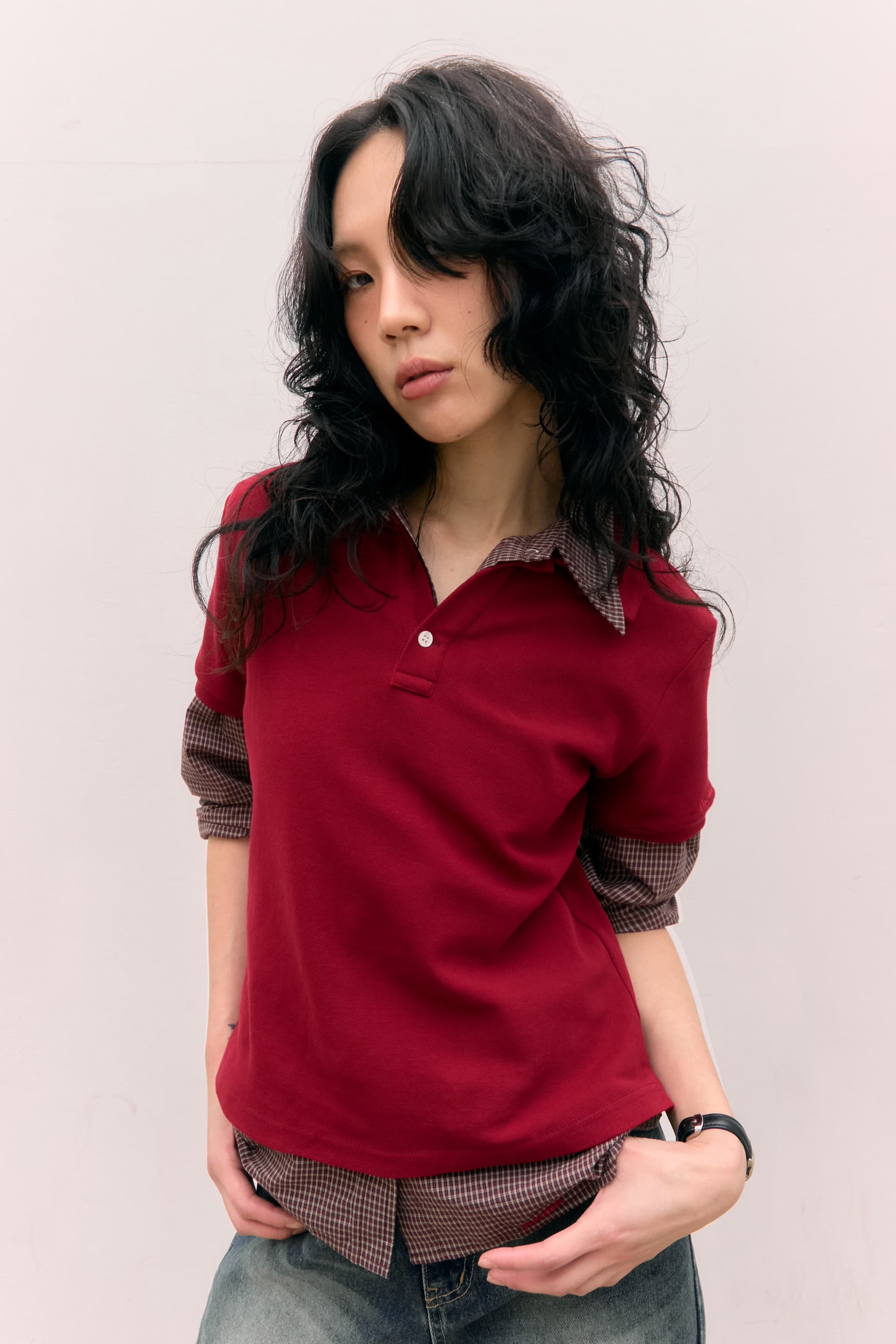Cotton PK Polo Shirts (Red) — vue 2
