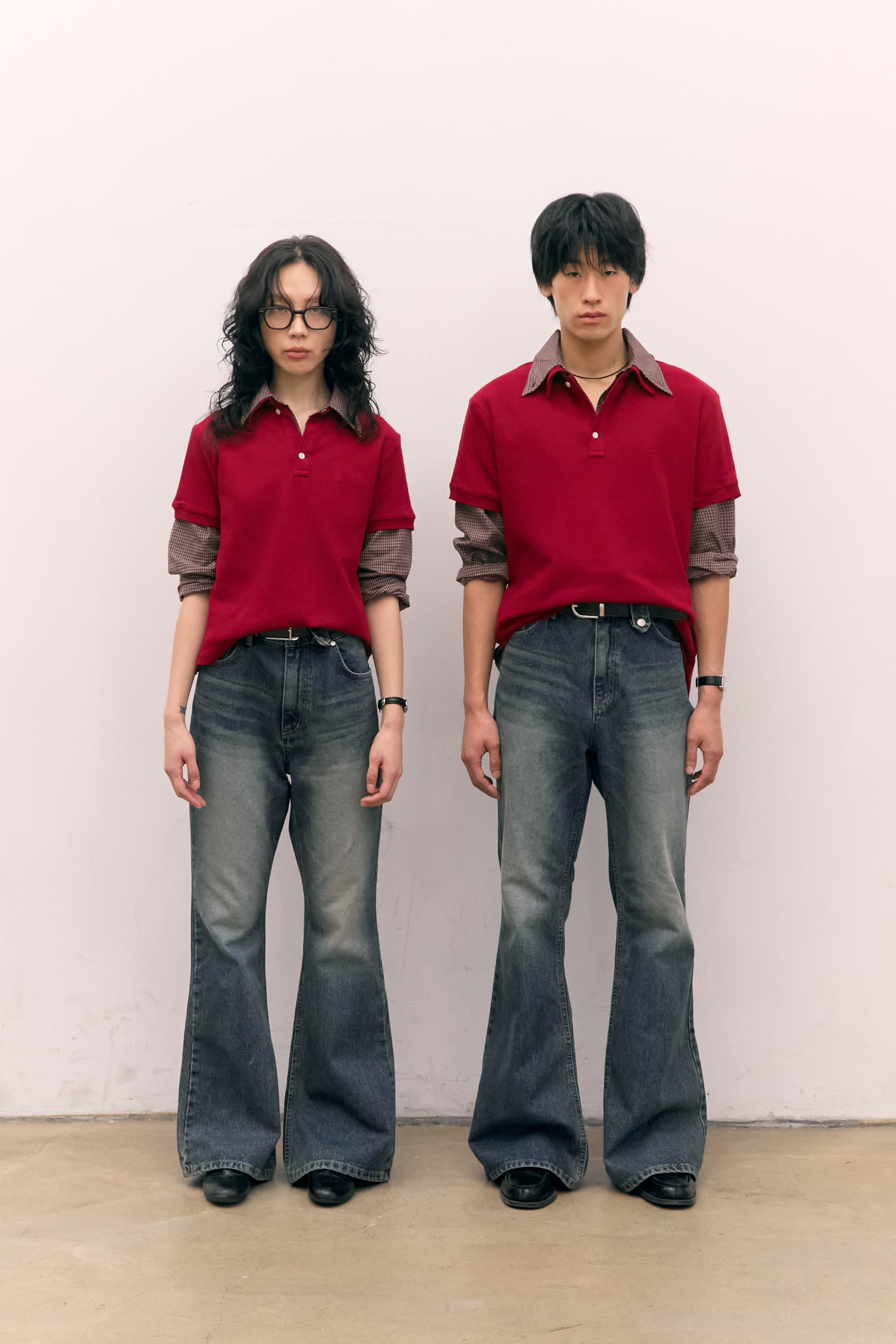 Cotton PK Polo Shirts (Red) — vue 3