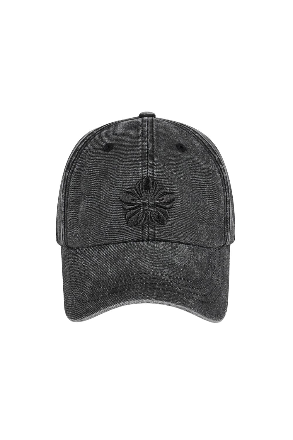 [Runway] MUGUNG Embroidery Pigment Ball Cap (Charcoal) — vue 1