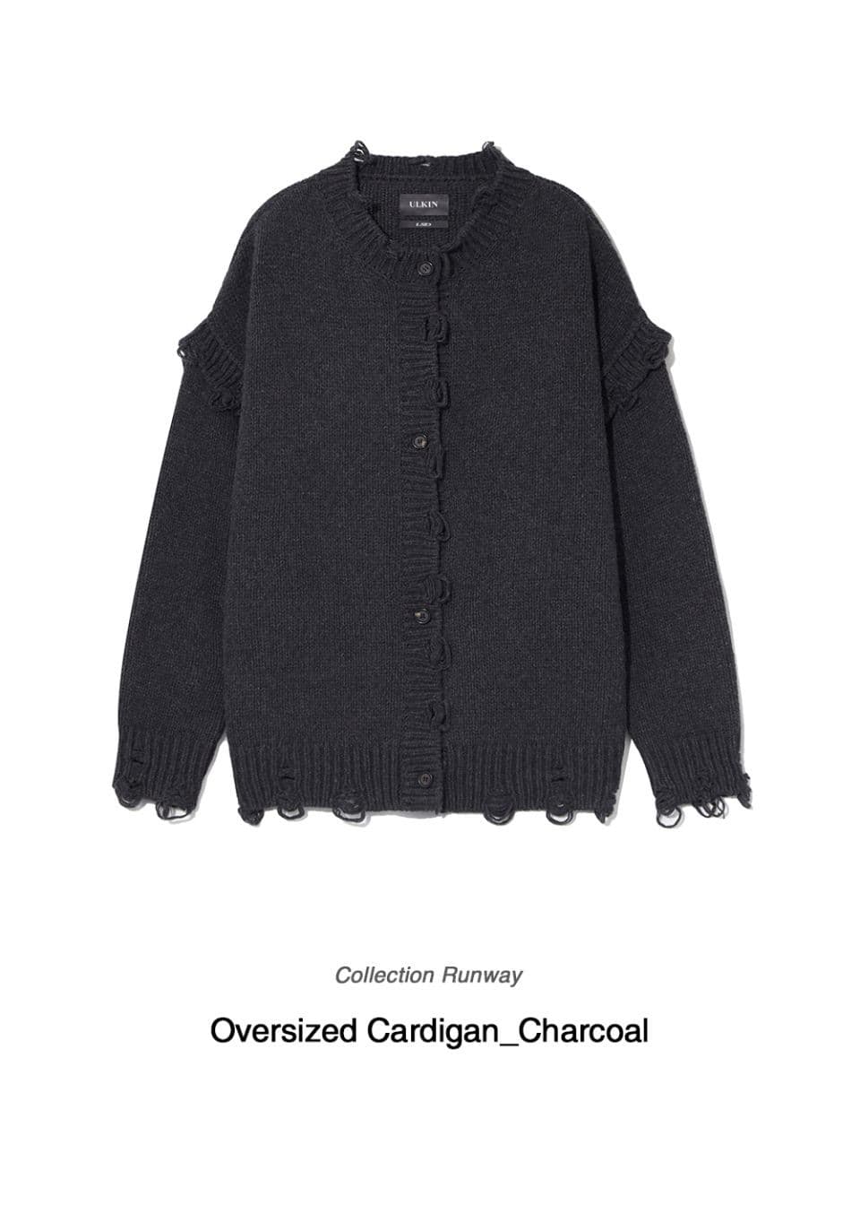 [Runway] Oversized Cardigan (Charcoal) — vue 2