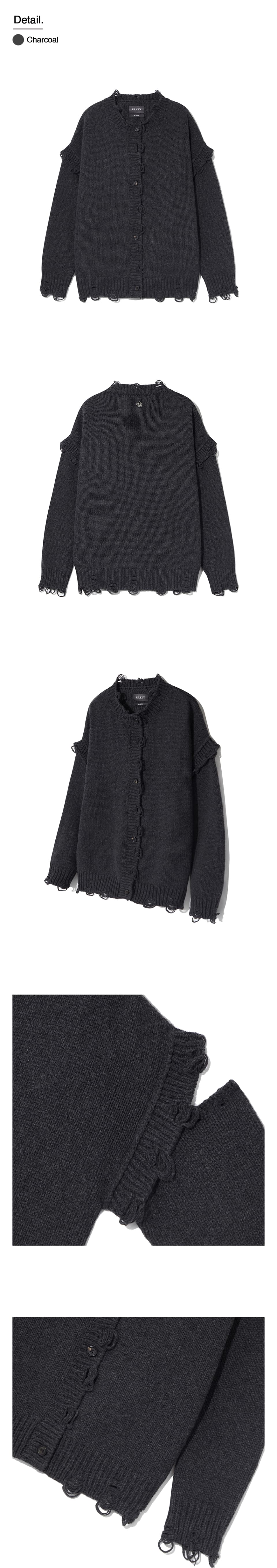 [Runway] Oversized Cardigan (Charcoal) — vue 5