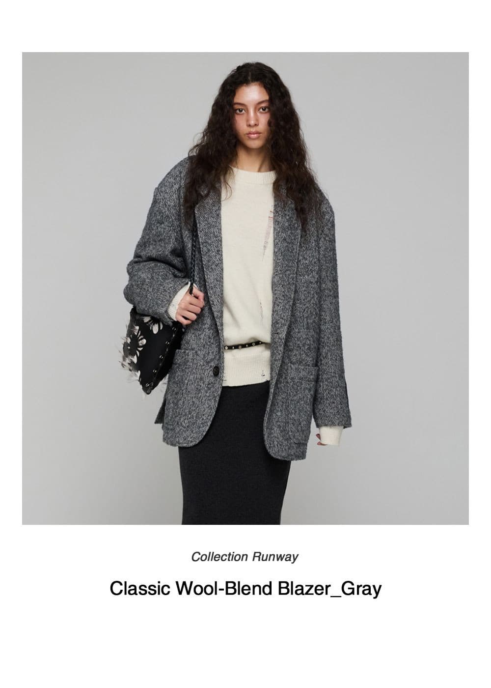 [Runway] Classic Wool-Blend Blazer (Gray) — vue 2