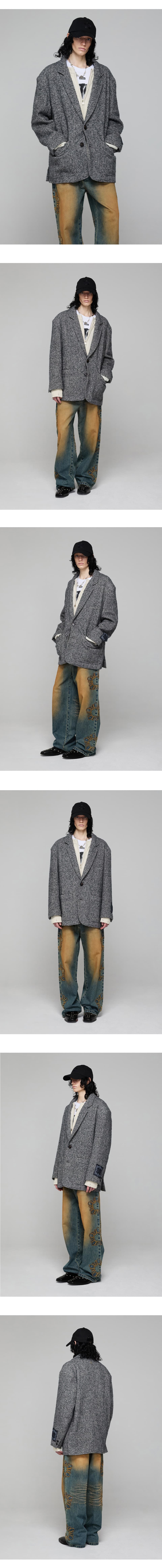 [Runway] Classic Wool-Blend Blazer (Gray) — vue 4