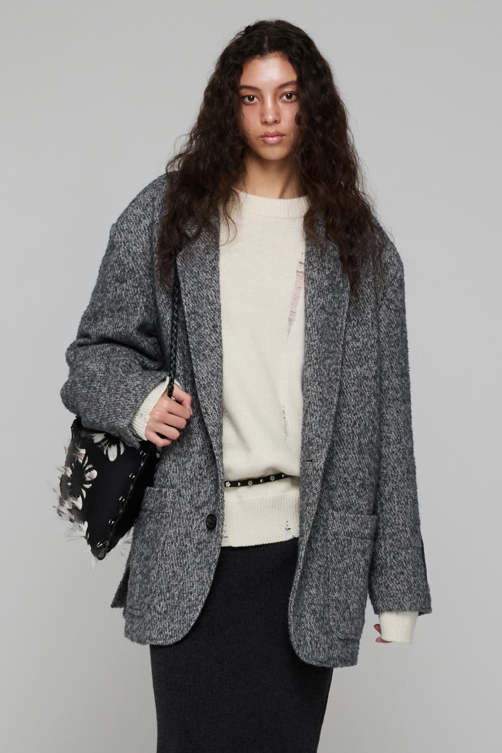 [Runway] Classic Wool-Blend Blazer (Gray) — vue 1