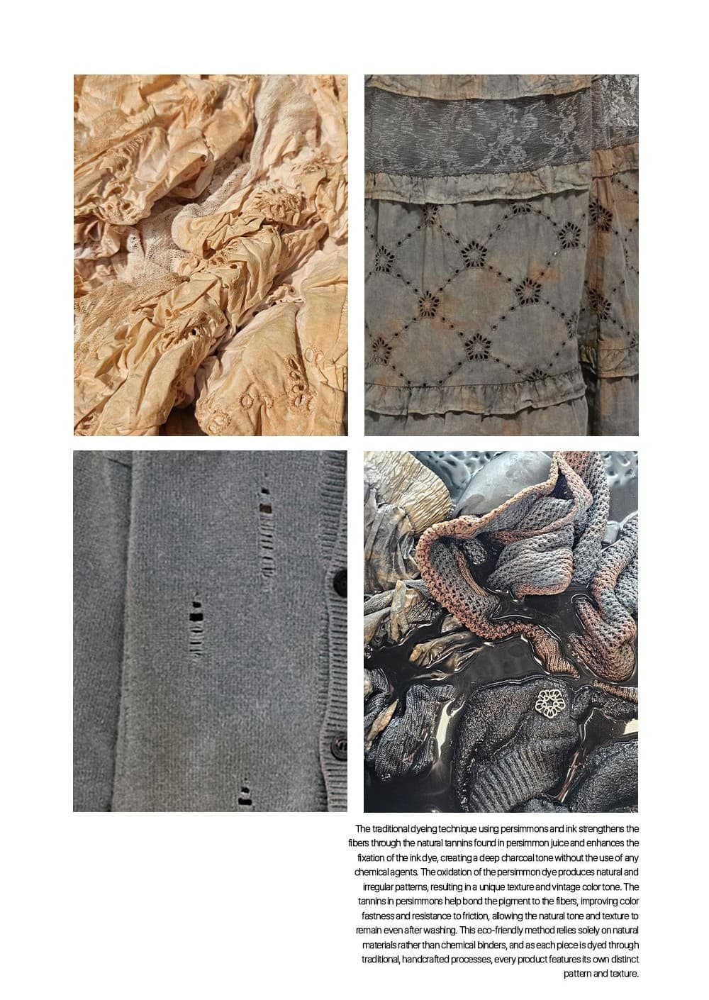 [Runway] Batch No.2 Traditional-Dyed Persimmon & Ink MUGUNG Punched Bustier (Brown) — vue 5