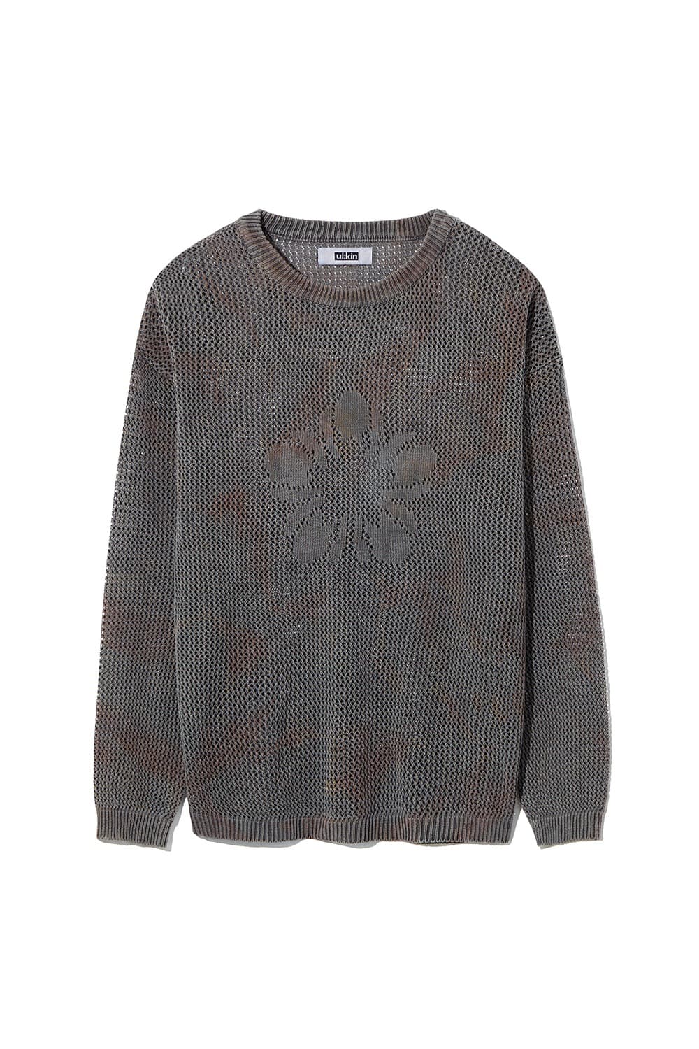 [Runway] Batch No.2 Traditional-Dyed Persimmon & Ink MUGUNG Crochet Knit Pullover (Brown)