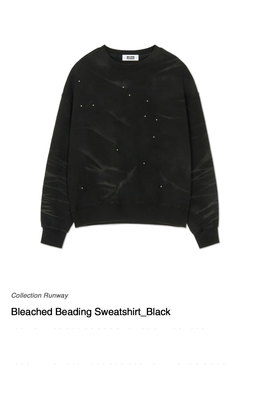 [Runway] Bleached Beading Sweatshirt (Black) — vue 2
