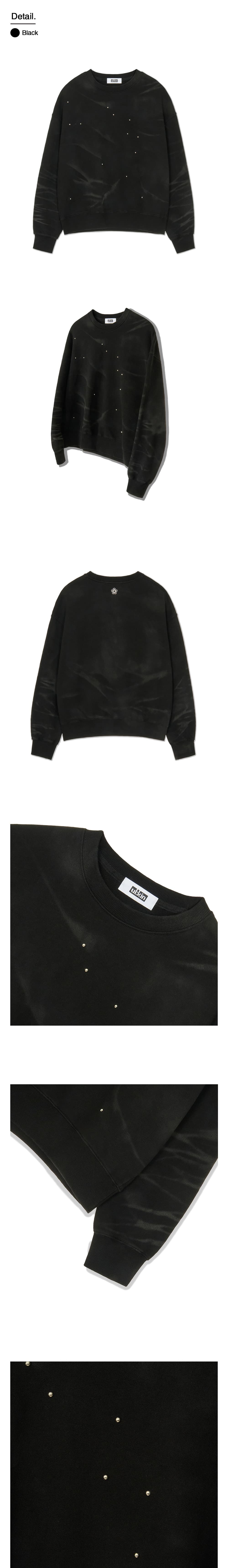 [Runway] Bleached Beading Sweatshirt (Black) — vue 5