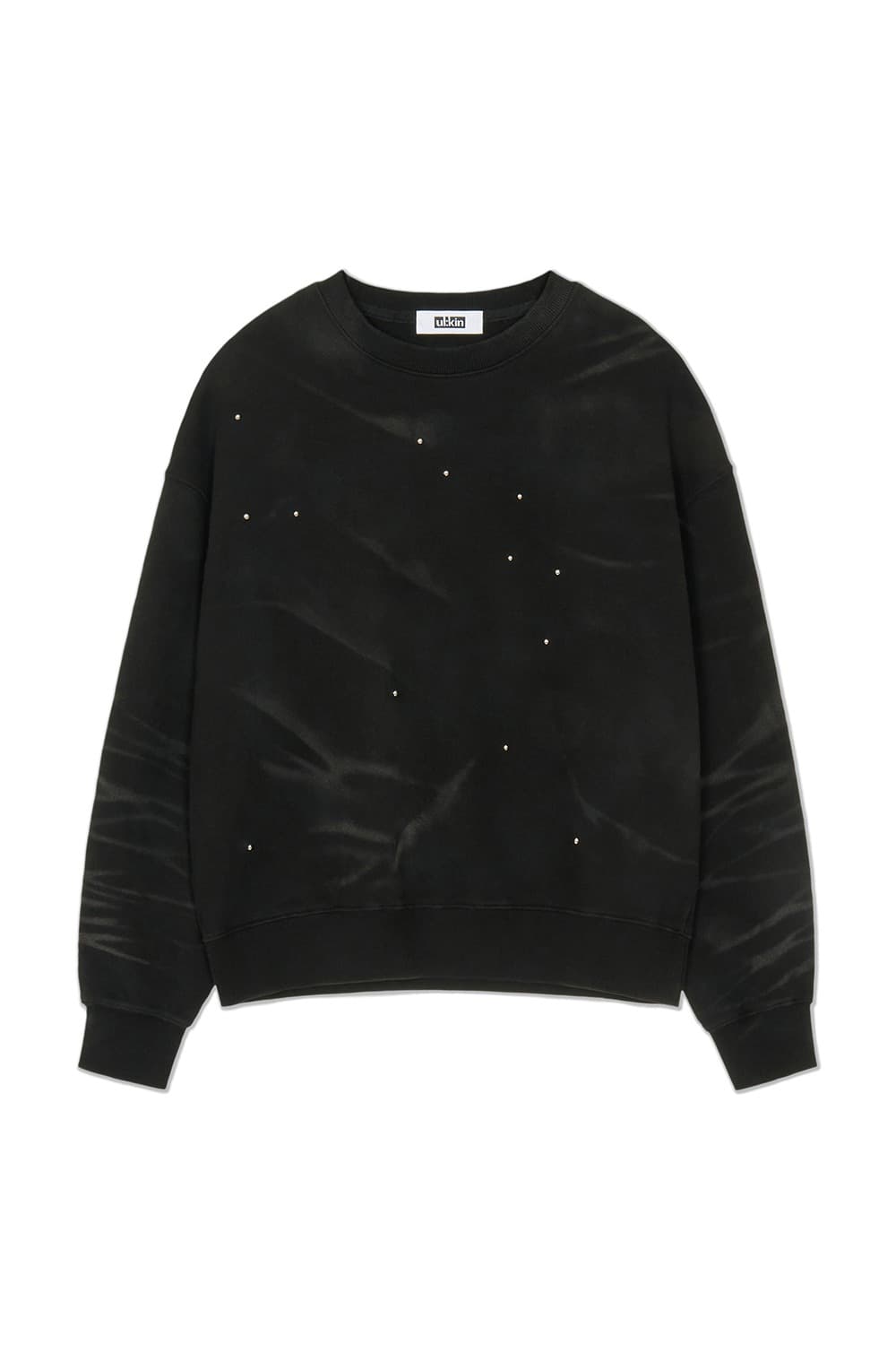 [Runway] Bleached Beading Sweatshirt (Black) — vue 1