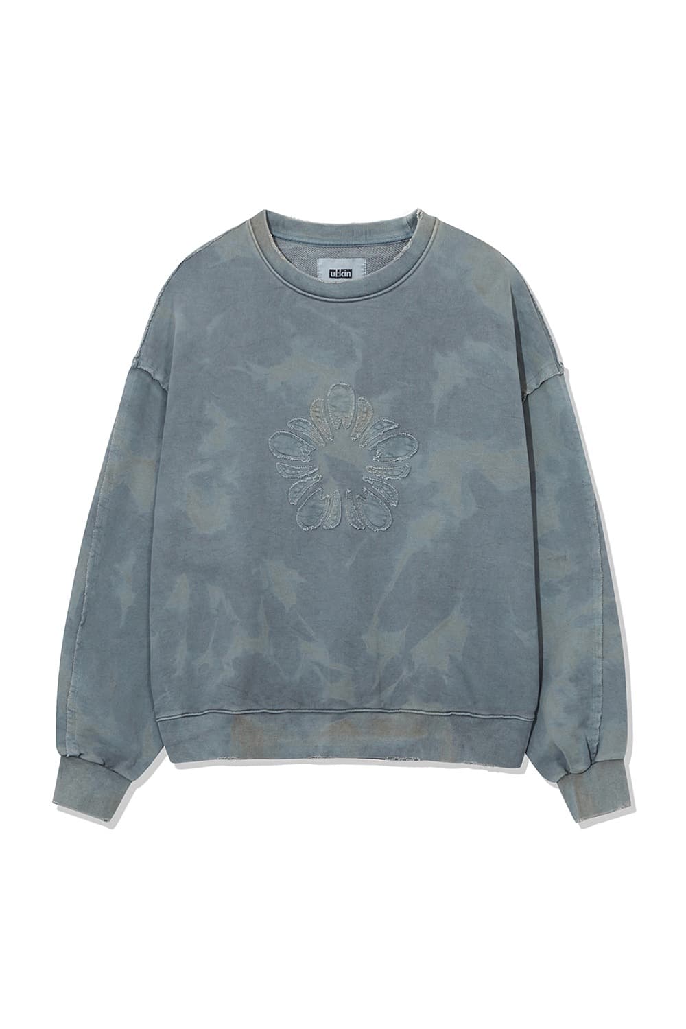 Batch No.2 Traditional-Dyed MUGUNG Applique Sweatshirt (Deep Blue)