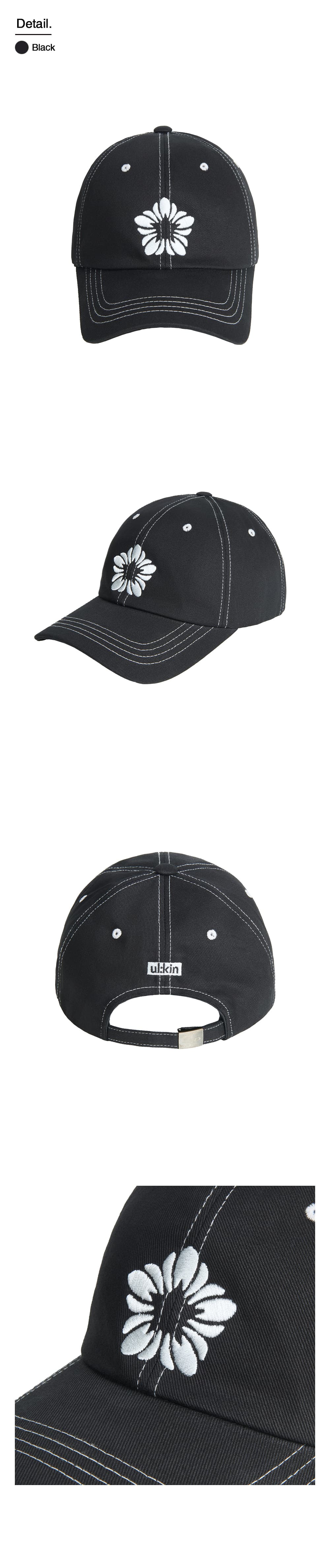 MUGUNG Embroidery Stitch Ball Cap (Black) — vue 3