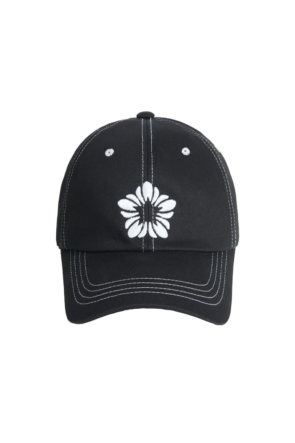 MUGUNG Embroidery Stitch Ball Cap (Black) — vue 1