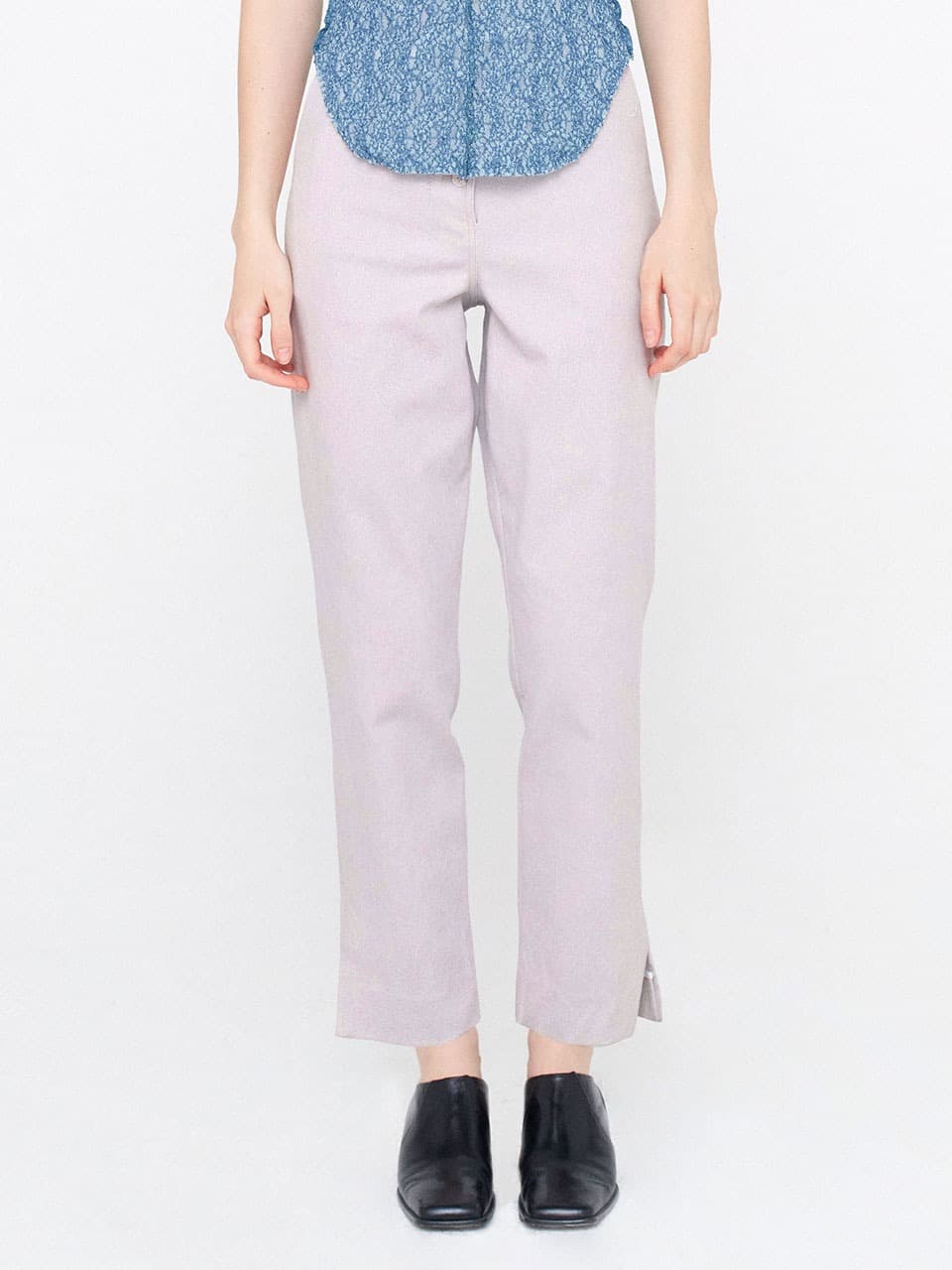 Washed Highwaist Pants — Lavender