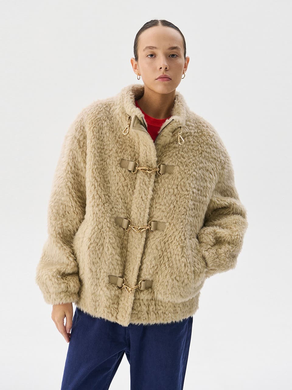 Eco Fur Jumper — Beige