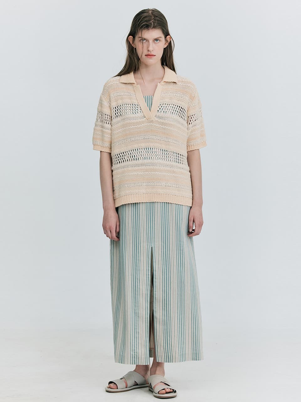 Crochet Knit Top — Light Yellow