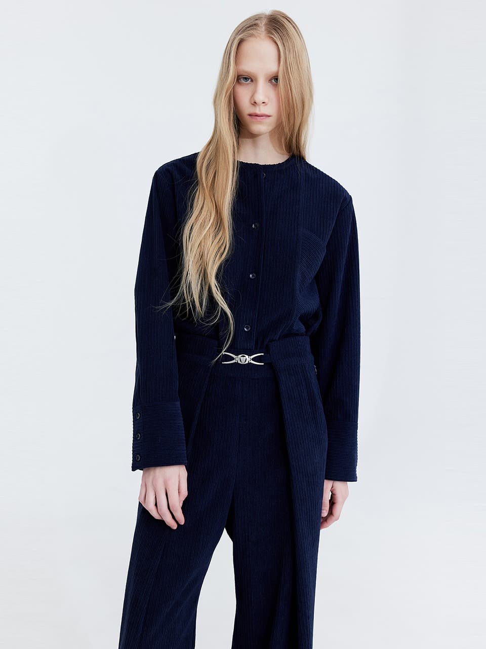 Corduroy shirts — Navy